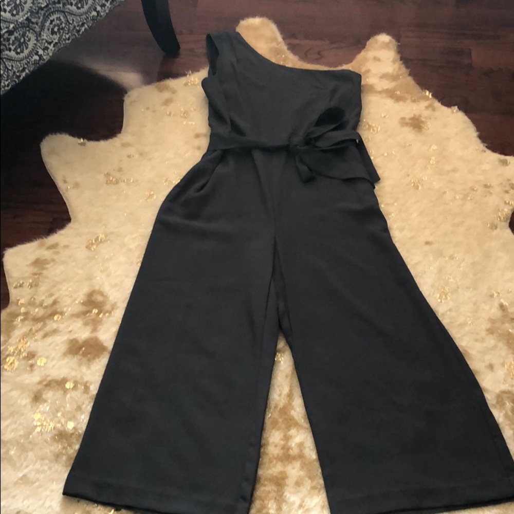 Gray one shoulder jumpsuit  by BR